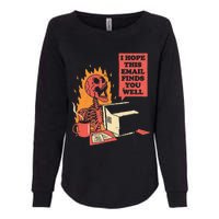 I Hope This Email Finds You Well Funny Skeleton Womens California Wash Sweatshirt