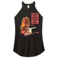 I Hope This Email Finds You Well Funny Skeleton Women's Perfect Tri Rocker Tank