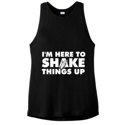 IM Here To Shake Things Up Bartender Tapster Bartending Ladies PosiCharge Tri-Blend Wicking Tank