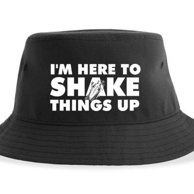 IM Here To Shake Things Up Bartender Tapster Bartending Sustainable Bucket Hat