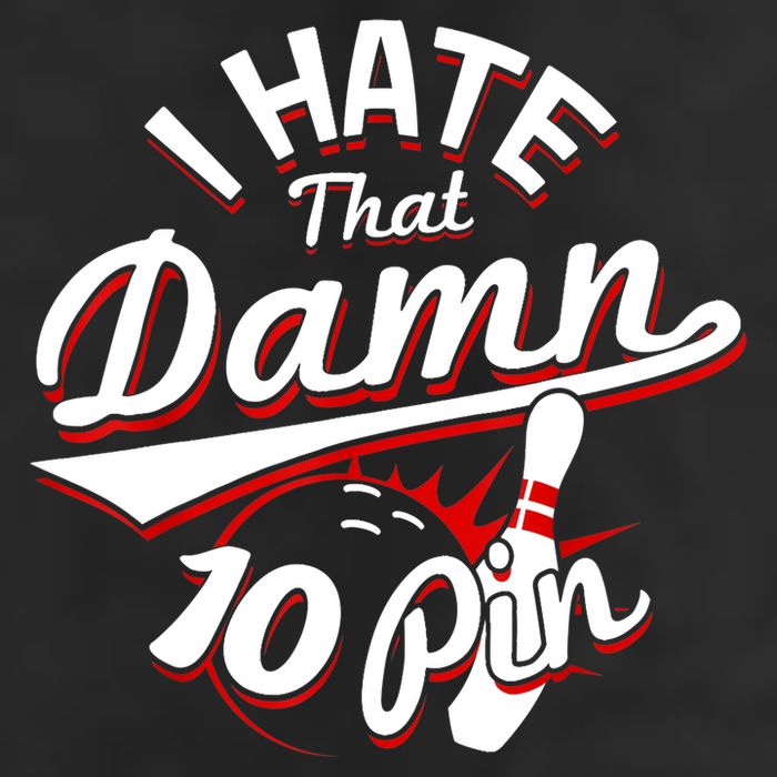 I Hate That Damn Ten Pin 10 Pin Gift Funny Bowling Gift Adult Drive Performance Visor