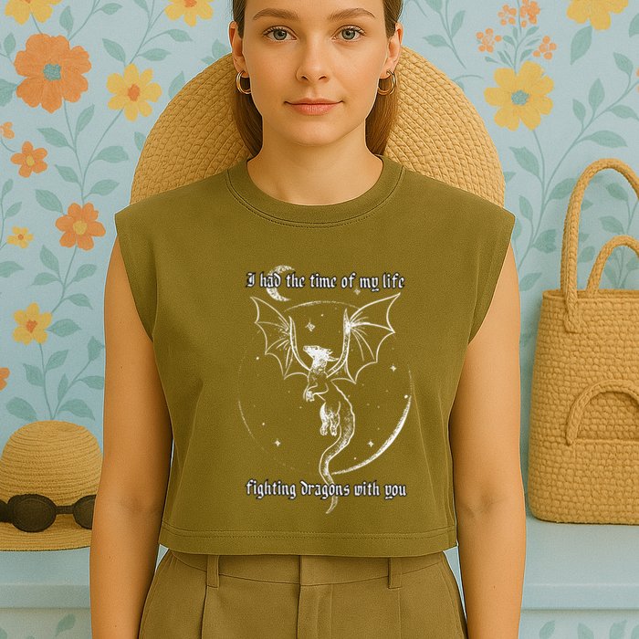I Had The Time Of My Life Fighting Dragons With You Garment-Dyed Women's Muscle Tee
