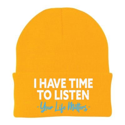 I Have Time To Listen Mental Health Suicide Prevention Knit Cap Winter Beanie