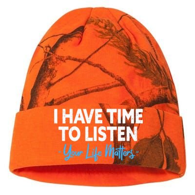 I Have Time To Listen Mental Health Suicide Prevention Kati Licensed 12" Camo Beanie