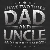 I Have Two Titles Dad And Uncle Large Microfiber Waffle Golf Towel