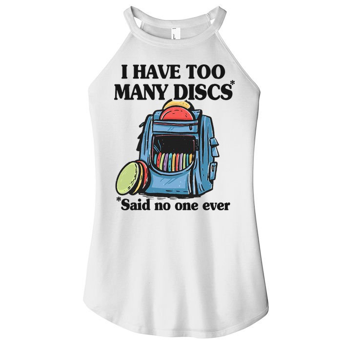 I Have Too Many Discs Disc Golf Backpack Funny Disc Golf Women's Perfect Tri Rocker Tank