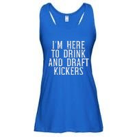 Im Here To Draft Kickers Funny Draft Party Fantasy Football Ladies Essential Flowy Tank