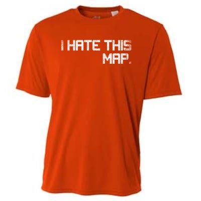 I Hate This Map Gaming Gift Cooling Performance Crew T-Shirt