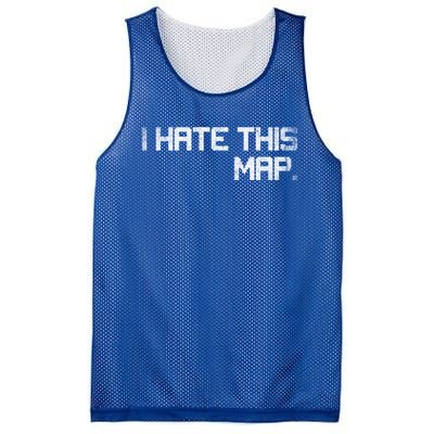 I Hate This Map Gaming Gift Mesh Reversible Basketball Jersey Tank