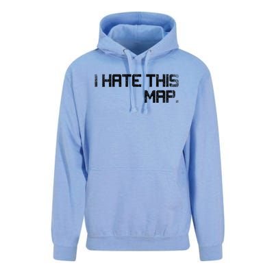 I Hate This Map Gaming Gift Unisex Surf Hoodie