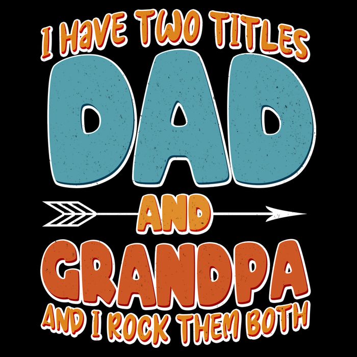 I Have Two Titles Dad And Grandpa And I Rock Them Both Drawstring Bag