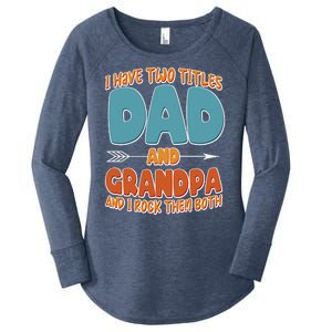 I Have Two Titles Dad And Grandpa And I Rock Them Both Women's Perfect Tri Tunic Long Sleeve Shirt