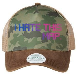 I Hate This Map Gaming Cute Gift Legacy Tie Dye Trucker Hat