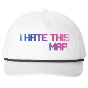 I Hate This Map Gaming Cute Gift Snapback Five-Panel Rope Hat