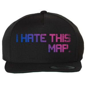 I Hate This Map Gaming Cute Gift Wool Snapback Cap