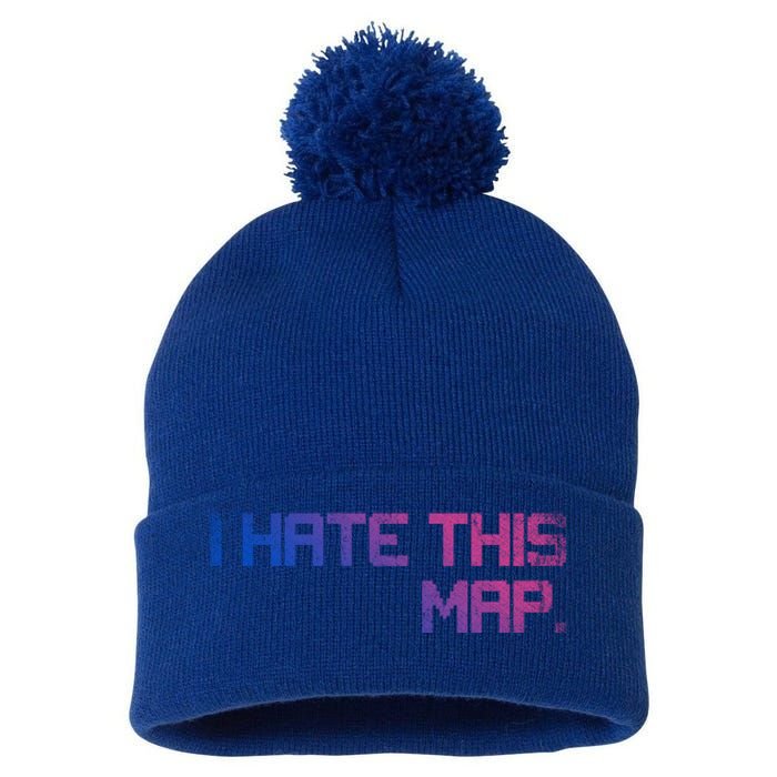 I Hate This Map Gaming Cute Gift Pom Pom 12in Knit Beanie