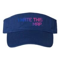 I Hate This Map Gaming Cute Gift Valucap Bio-Washed Visor