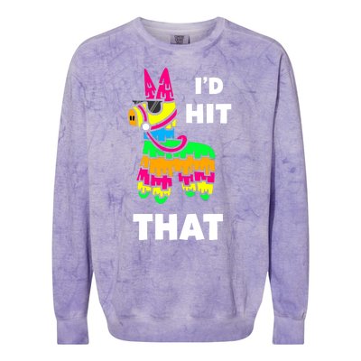 I'd Hit That Colorful Pinata Funny Colorblast Crewneck Sweatshirt