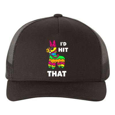 I'd Hit That Colorful Pinata Funny Yupoong Adult 5-Panel Trucker Hat