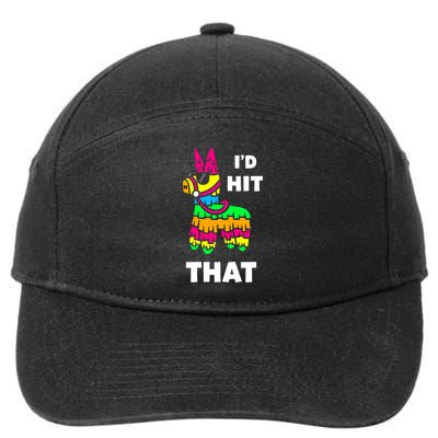 I'd Hit That Colorful Pinata Funny 7-Panel Snapback Hat