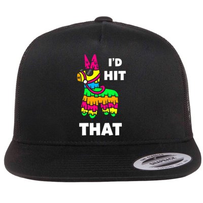 I'd Hit That Colorful Pinata Funny Flatbill Hat