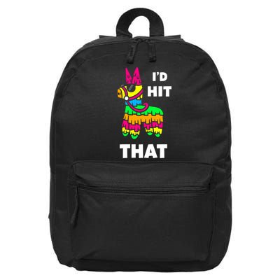 I'd Hit That Colorful Pinata Funny 16 in Basic Backpack