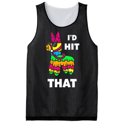 I'd Hit That Colorful Pinata Funny Mesh Reversible Basketball Jersey Tank