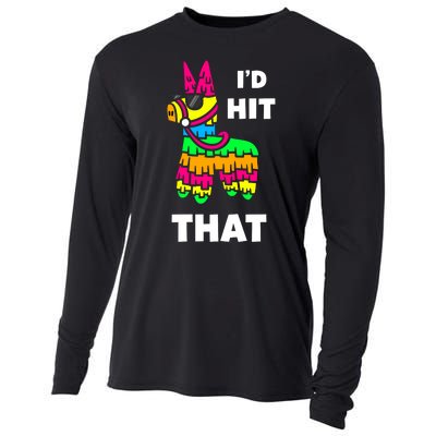 I'd Hit That Colorful Pinata Funny Cooling Performance Long Sleeve Crew