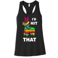 I'd Hit That Colorful Pinata Funny Women's Racerback Tank