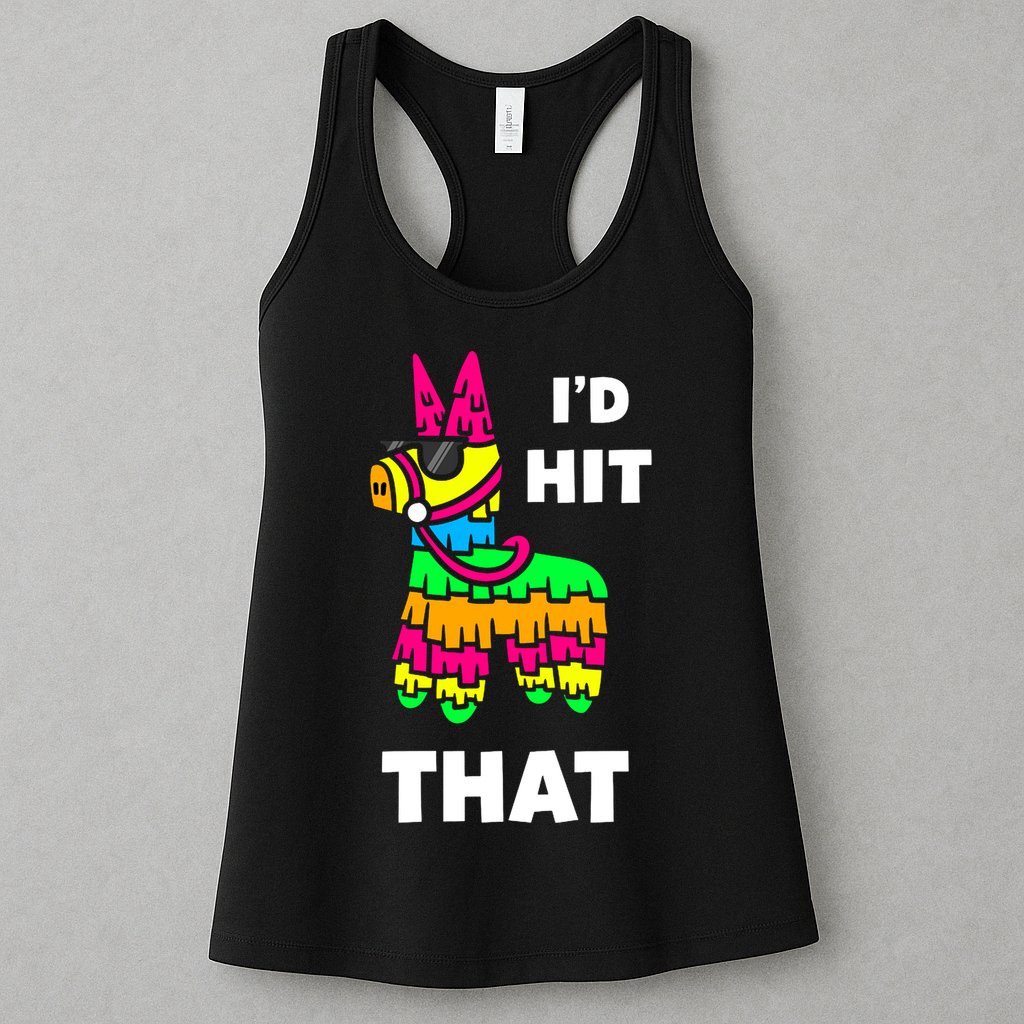 I'd Hit That Colorful Pinata Funny Womens Tank Top