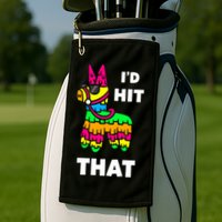 I'd Hit That Colorful Pinata Funny Golf Towel