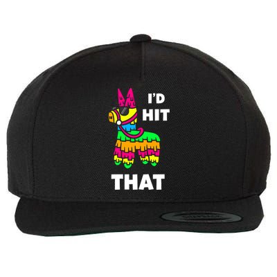 I'd Hit That Colorful Pinata Funny Wool Snapback Cap