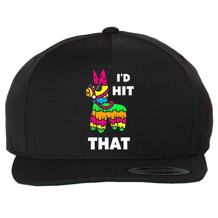 I'd Hit That Colorful Pinata Funny Wool Snapback Cap