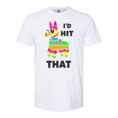 I'd Hit That Colorful Pinata Funny Softstyle CVC T-Shirt