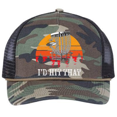 I'd Hit That Disc Golf Frisbee Disc Golfer Disc Golfing Retro Rope Trucker Hat Cap