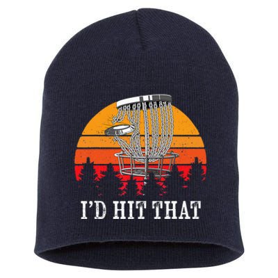 I'd Hit That Disc Golf Frisbee Disc Golfer Disc Golfing Short Acrylic Beanie