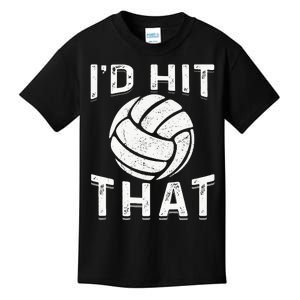 Id Hit That Summer Beach Volleyball Kids T-Shirt