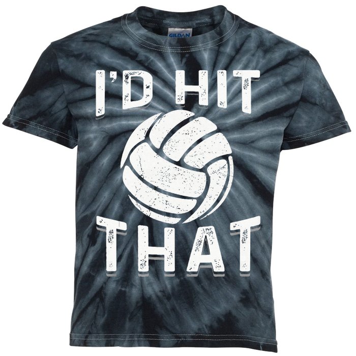 Id Hit That Summer Beach Volleyball Kids Tie-Dye T-Shirt