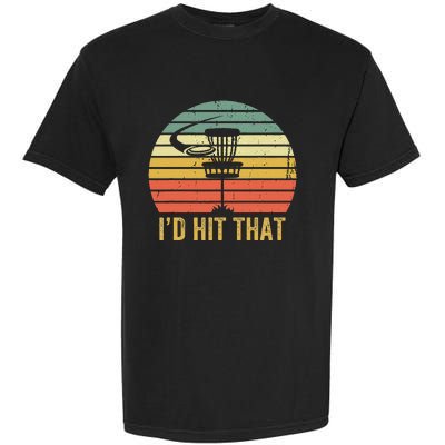 ID Hit That Funny Disc Golf Vintage Frisbee Disc Sport Garment-Dyed Heavyweight T-Shirt