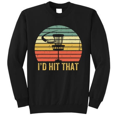 ID Hit That Funny Disc Golf Vintage Frisbee Disc Sport Sweatshirt