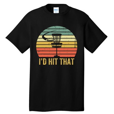 ID Hit That Funny Disc Golf Vintage Frisbee Disc Sport Tall T-Shirt