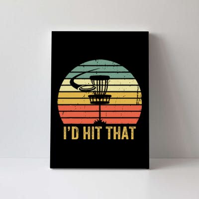 ID Hit That Funny Disc Golf Vintage Frisbee Disc Sport Canvas