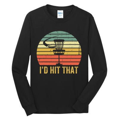 ID Hit That Funny Disc Golf Vintage Frisbee Disc Sport Tall Long Sleeve T-Shirt