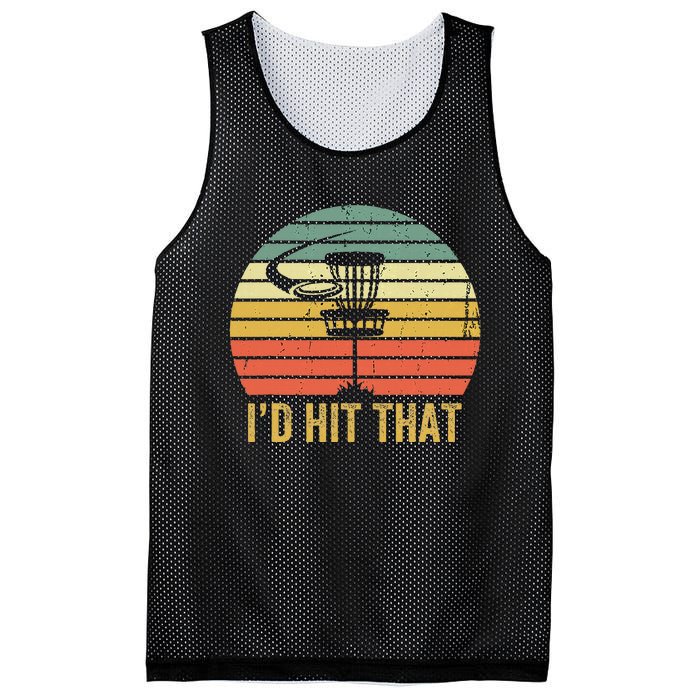 ID Hit That Funny Disc Golf Vintage Frisbee Disc Sport Mesh Reversible Basketball Jersey Tank