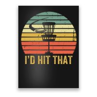 ID Hit That Funny Disc Golf Vintage Frisbee Disc Sport Poster