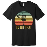 ID Hit That Funny Disc Golf Vintage Frisbee Disc Sport Premium T-Shirt