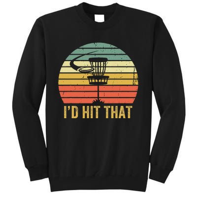 ID Hit That Funny Disc Golf Vintage Frisbee Disc Sport Tall Sweatshirt