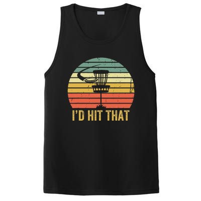 ID Hit That Funny Disc Golf Vintage Frisbee Disc Sport PosiCharge Competitor Tank