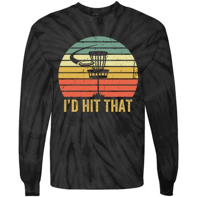 ID Hit That Funny Disc Golf Vintage Frisbee Disc Sport Tie-Dye Long Sleeve Shirt