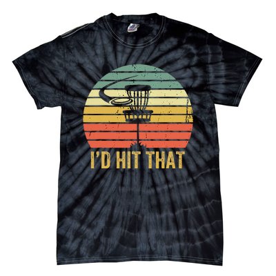 ID Hit That Funny Disc Golf Vintage Frisbee Disc Sport Tie-Dye T-Shirt